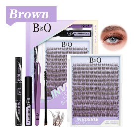 Extensiones De Pestañas Marrón Kit Raíces Invisibles Bq Lash