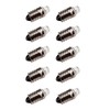 Pack of 10 E10 Miniature Screw Base Light Bulbs, 1.5V