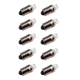 Pack of 10 E10 Miniature Screw Base Light Bulbs, 1.5V / 0.3A Flashlight Style, Incandescent …