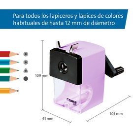 Dahle 00155-17461 Pencil Sharpener 155 with Ferrule 12 mm Pretty Purple