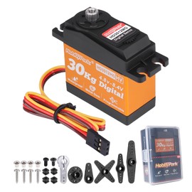 HobbyPark Waterproof 30KG High Torque Servo Motor Metal Gear Digital Servo Arduino Servo Programmable for 1/8 1/10 1/12 RC Crawler RC Truck RC Car Buggy Robotic DIY Control Angle 180°