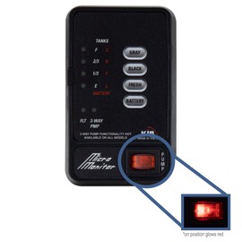 RecPro RV Tank Sensor Monitor Panel M21 | KIB Replacement | Panel Only | Level Sensor | Fresh Water or Holding Tank Level Sensor (Black)