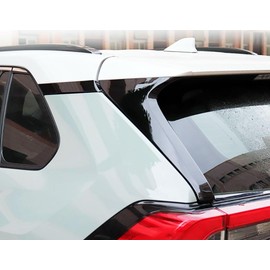 TERDARAY Rear Window C Pillar Side Wing Triangle Cover Trim Compatible with Toyota RAV4 2025 2024 2023 2022-2019 Exterior Car Accessories ABS 2PCS(Glossy Black Style)