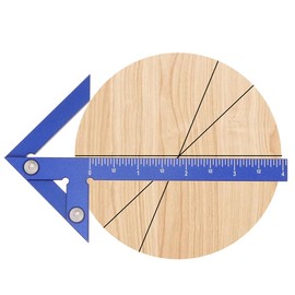 KETIPED Aluminum Imperial Circle Center Positioning, 45/90 Degree Positioning Ruler, Right Angle Positioning, Centerline Positioning, Multi-Function Arrow Ruler, High-Precision Measuring Ruler,044BL