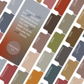 Brown Bible Book Tabs – 100 Soft-Touch, Laminated Bible Tabs for Holy Bible – Durable Tabs for Bible – Protestant & Catholic Bible Tabs Large Print – Bible Tabs for Women & Mens Bible