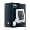 Braun digital alarm clock with snooze, negative LCD display, quick