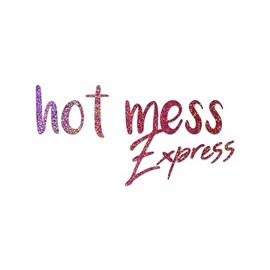 Hot Mess Express Decal Vinyl Sticker Auto Car Truck Wall Laptop | Pink Holographic | 5.5" x 2.75"