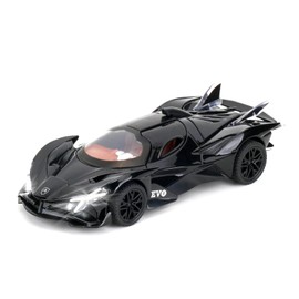 TGRCM-CZ 1/32 Apollo Project EVO Model Cars Toy, Zinc Alloy Pull Back Vehicles Model Car with Sound and Light for Collectors & Children 3 Years Old Birthday Gift (Black)