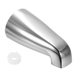 sourcing map 1Pack Universal Bath Tub Spout, Zinc Alloy Bath Spout Bathtub Faucet with Adapter for 1/2 Inch Water Tub for Bathroom Kitchen, Silver