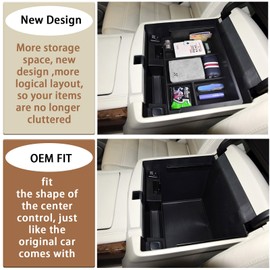 EDBETOS Full-Size Center Console Organizer Tray Compatible with 2014-2018 Chevy Silverado/GMC Sierra 1500 and 15-19 2500HD/3500HD,2015-2020 Tahoe/Suburban/Yukon/XL(Full Console w/Bucket Seats ONLY)
