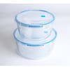 HUSANMP Large Borosilicate Tempered Glass Food Storage Containers with BPA-Free