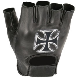 Shaf International woMen's SH354 Black Leather Fingerless Gloves, Black, X-Large US