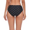 RELLECIGA Women's Black Polka Dot Strappy Bikini Bottom Full Coverage