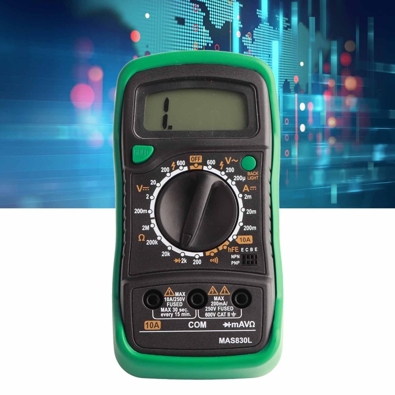 MAS830L Digital Multimeter Portable High Accuracy Button Electrician Meter Digital