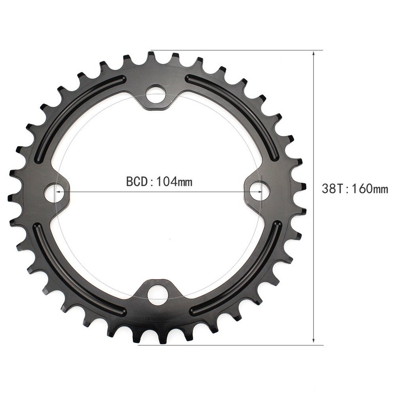Chain Ring 38T 104BCD Mutte MTB Racing Bike Single Narrow