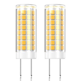 2 Pack - G8 GY8.6 LED Light Bulbs Dimmable 7W Equivalent to G8 Halogen Bulb 75W-80W 730LM, GY8.6 /G8 Bi-Pin Base Light Bulb AC 120V for Under Cabinet Light Kitchen Lighting (Warm White, 2 Pack)