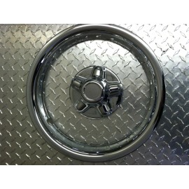 PHOENIX USA 15" Chrome Trailer Wheel Beauty Ring / Cap 2 piece Covers SHARP!!