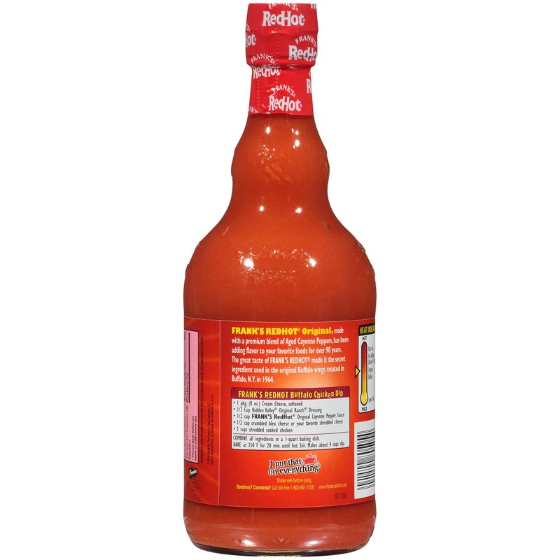 Frank's RedHot Original Hot Sauce, 23 fl oz (Pack of