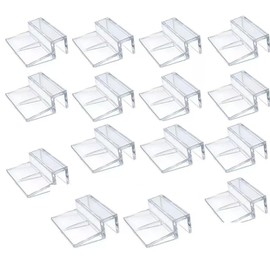 18 Pcs Aquariums Fish Tank Acrylic Clips Aquarium Fish Tank Glass Cover Clip Support Holder for Rimless Aquariums 6 mm