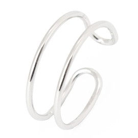 シルバー シルバー925 本物 ワイヤーダブルライン リング 指輪 メンズ レディース シンプル 太め 巾着付き カジュアル おしゃれ 可愛い かっこいい 人気 ブランド ジュエリー アクセサリー 輝く 軽量 上品 ヴィンテージ フリーサイズ 調整可能 d-28-1