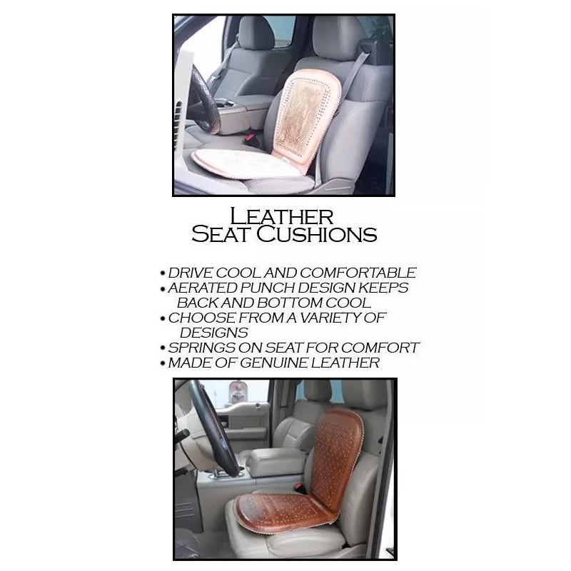 1clickautoacc Genuine Mexican Respaldo de Cuero Leather Car/Truck Seat Cushion