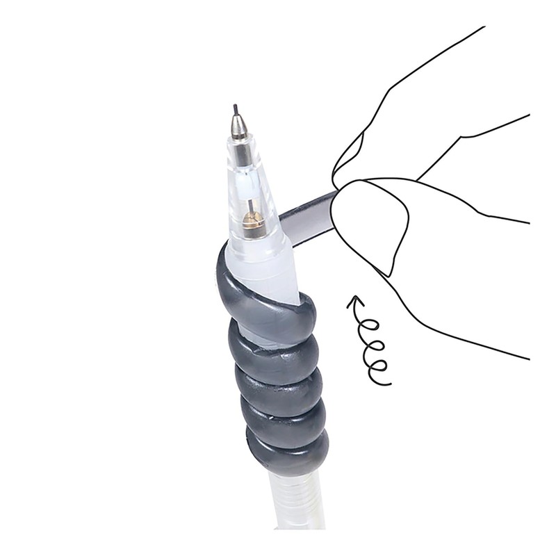 Kutsuwa Grip Punu Spiral Gray RB033GY