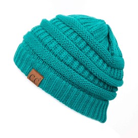 C.C Exclusives Cable Knit Beanie - Thick, Soft & Warm Chunky Beanie Hats (Sea Green)