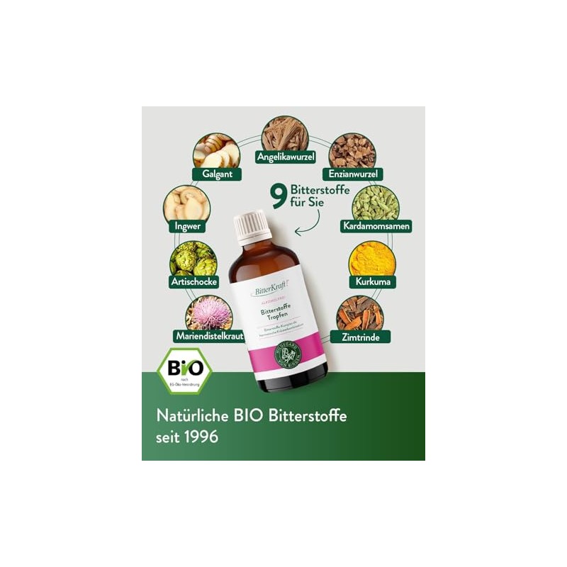BitterKraft! Original Organic Bitter Drops Alcohol-Free 2 x 100 ml