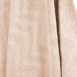 roba Coperta per Neonati Frosty Almond - 80 x 80 cm - Effetto Maglia - Certificato GOTS e Oeko-Tex - Cotone BIO - 4 Stagioni - Traspirante - Alta Qualità - Beige