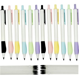 Lopenle Set of 6 Pencils Mechanical Pencils, Easy to Write, Adult Pencils, Non-Sharpening, Erasable, Retractable Pencils, Stationery Set, Metal Tip, Infinite Empits, Metal, Unbreakable, Pencil, Macaron, Drawing, Sketching, Drafting, Signing, Pencil, Inkl