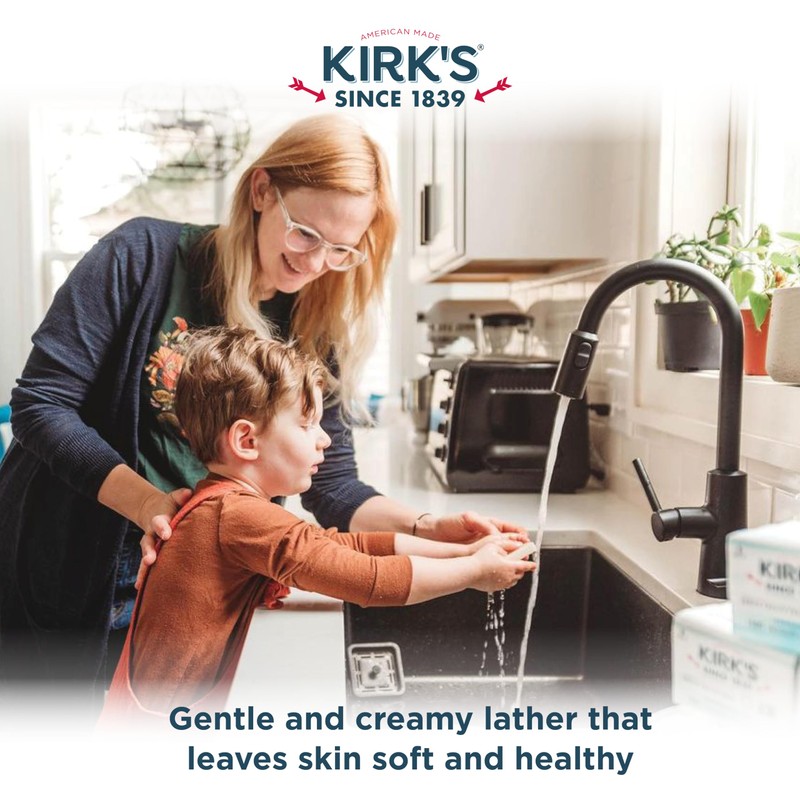Castile Bar Soap by Kirk’s | Clean Soap for Men,