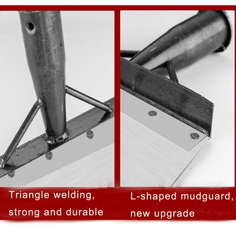 Multifunctional Garden Cleaning Shovel RUIFUNETEK Carbon Steel Flat Shovel, Weed