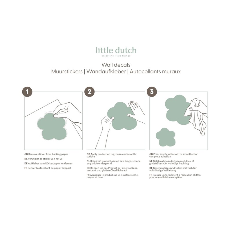 Little Dutch Wall Sticker Set Fairy Garden A4 (3 Pieces)