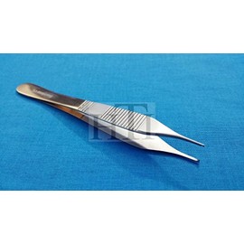 PREMIUM HIGH GRADE ADSON TISSUE DISSECTING FORCEPS 1X2 TEETH 4.75" STRAIGHT WITH GOLD HANDLE ( HTI BRAND)