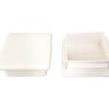 Square Plastic Plugs 24PCS 50mm x 50mm White Tube Inner