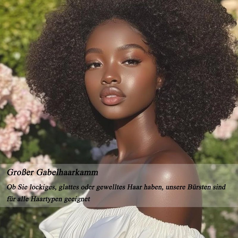 Lockenkamm | Fingerstyler Kamm für Locken | Breiter Zahnkamm |