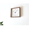 KATOMOKU muku square clock 2 km-65BRC Wood Walnut Continuous Second