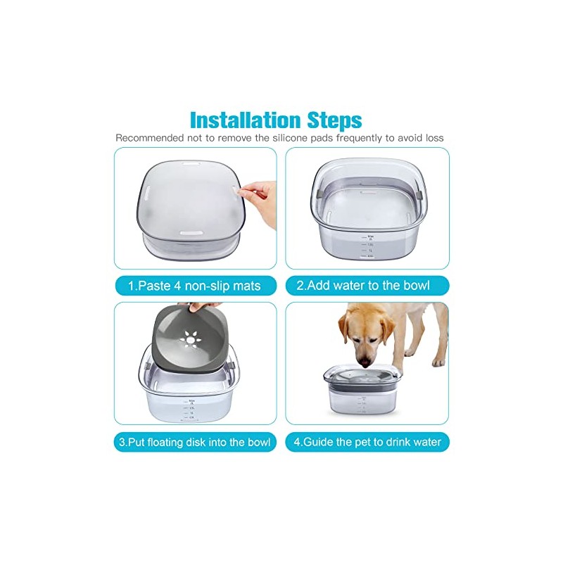UPSKY - tazón de agua para perros de 70 onzas,