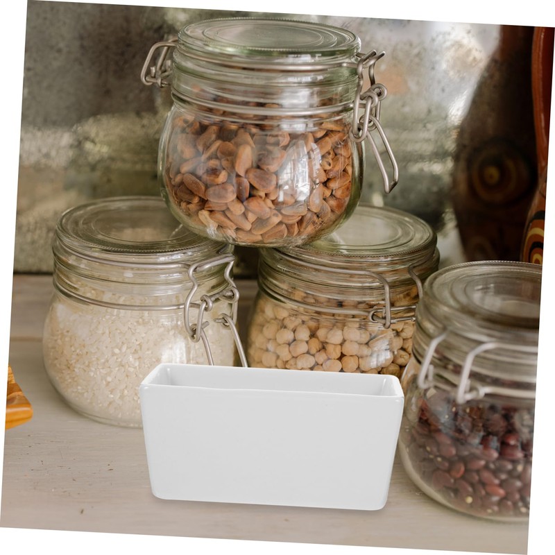 iplusmile 2pcs Rectangular Sugar Bowl Elegant Flat Bottom Jars for