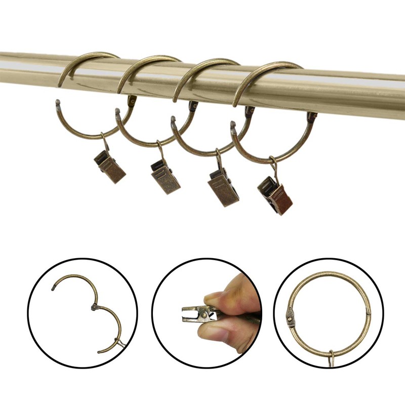KaiYi Curtain Rings Clips, Curtain Clip Hooks, Opening Design, Inner