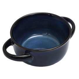 HOME DECO FACTORY, KA0429, Durable Stoneware Soup Bowl, Elegant and Timeless Design, Ideal for Soups, Salads and Desserts, Dishwasher Safe, Size: Large, Colour: Blue