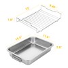 Tifanso Stainless Steel Roasting Pan - Heavy Duty Turkey Roasting