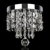 CRYSTOP Modern Mini Chandelier Light Fixture 3-Lights 60W Round Flush