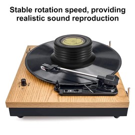 Richer-R Record Player Disc Record Weight, 50 Hz Record Stabiliser Support Weight, Plate Clamp LP Disc Stabiliser Turntable with Spirit Level for LP Vinyl Turntable (Black)