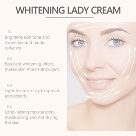 Skin Care Moisturising Cream, 50 g Face Cream for Women, Lightweight Face Care Cream, Natural Cosmetics, Day Cream, Moisturising Cream, Body Whitening Cream