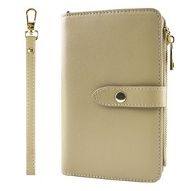 Lychii RFID Travel Passport Wallet Organizer, Slim Leather Passport Holder Case for Passports, Credit Cards, Tickets, Money, Travel Documents Essentials - Khaki