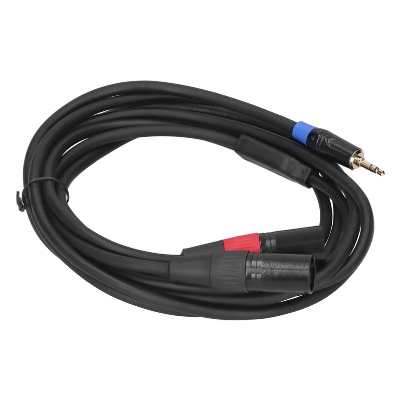 3.5mm Stereo Male to Dual 2 XLR Male Plug Connector