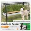 Gelacie 2-in-1 Livestock Feeder – Heavy-Duty Steel Hay & Grain