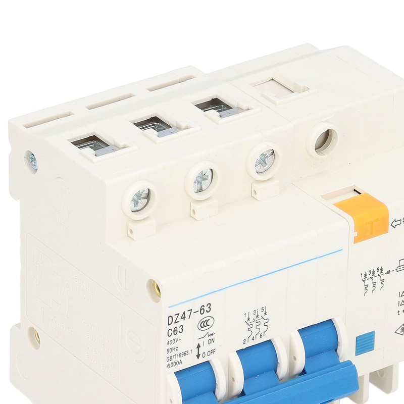 3P+N Miniature Circuit Breaker Ground Fault Leakage Overload Protection Switch