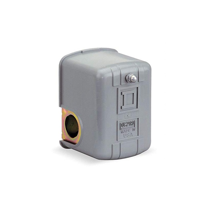Square D 20/40 psi Pressure Switch, Mechanical, Push Button, Grey
